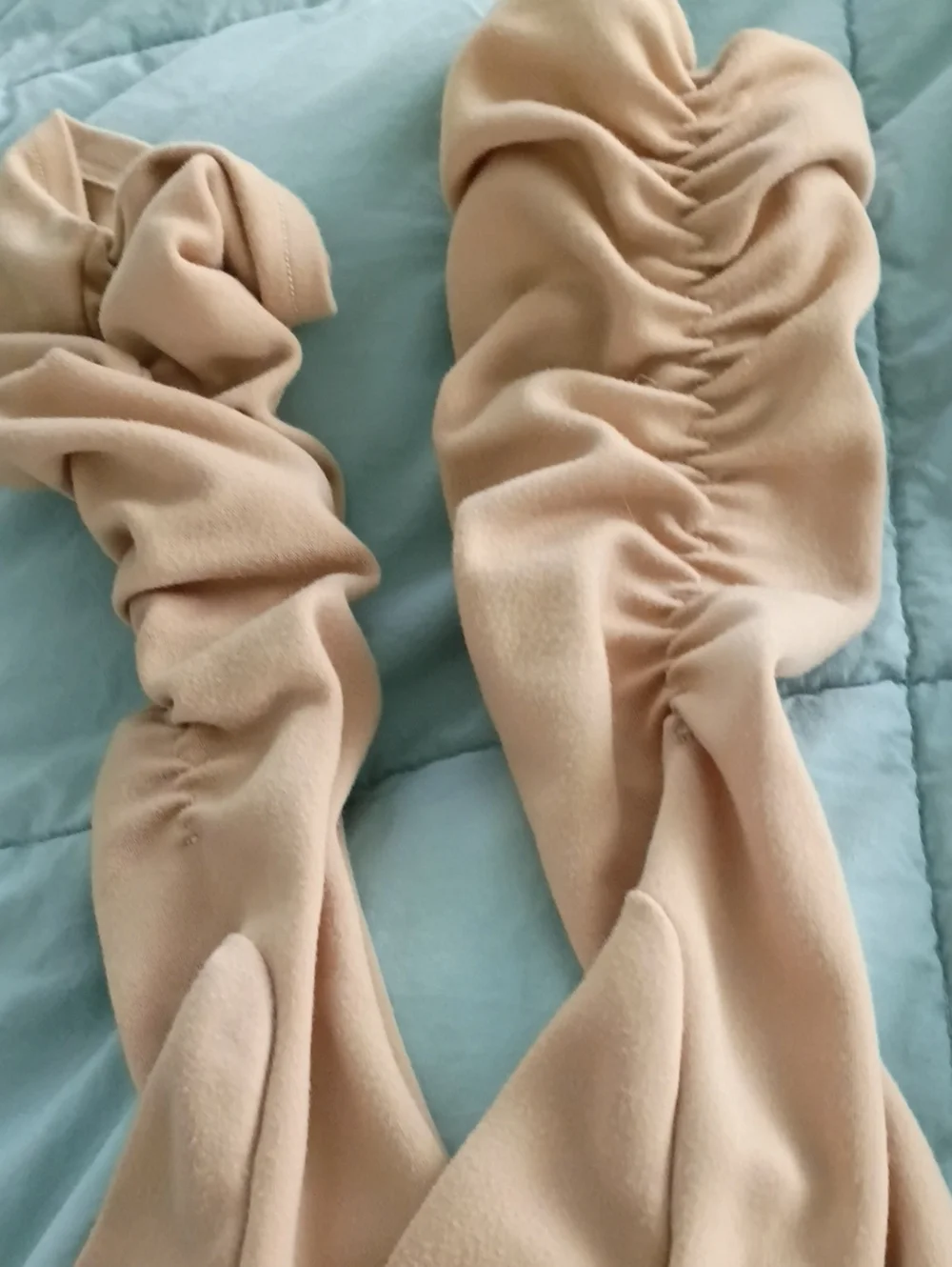 Womens Long Beige Evening Gloves